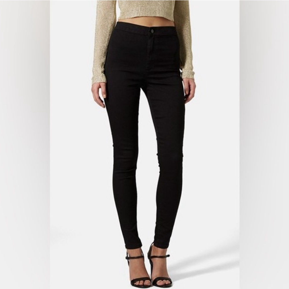 COPY - TOPSHOP Moto Joni Jeans in Black Size W26 L30
